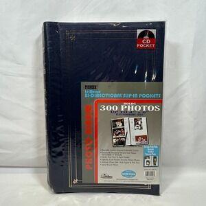 Vintage Photo Album 300 Pictures 4x6 Pioneer Le Memo Spiral Leather Pockets Blue
